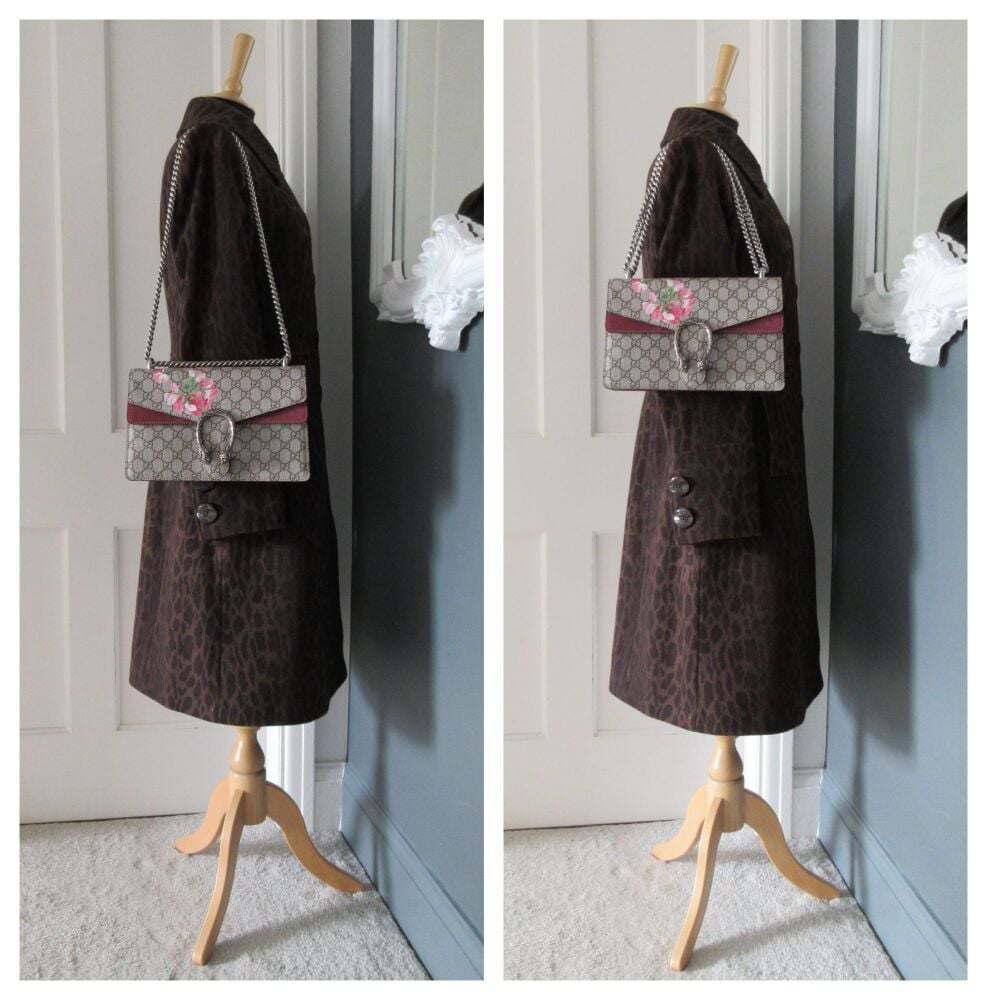 Gucci Dionysus Shoulder Bag in GG Supreme Antique Rose Blooms