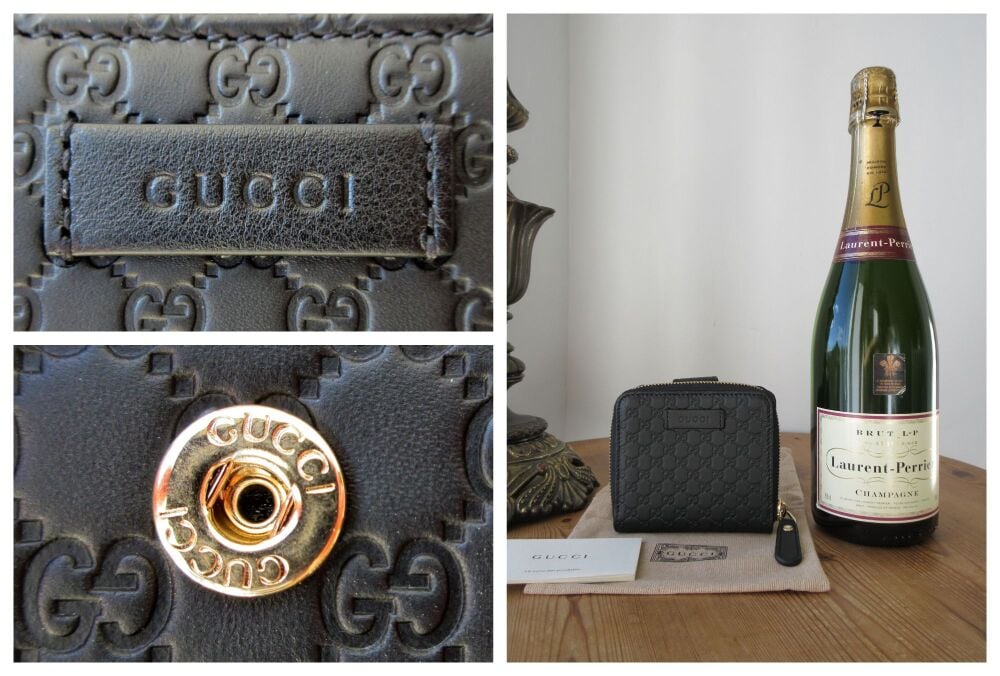 Gucci Bifold Wallet in Black Microguccissima Calfskin - New*