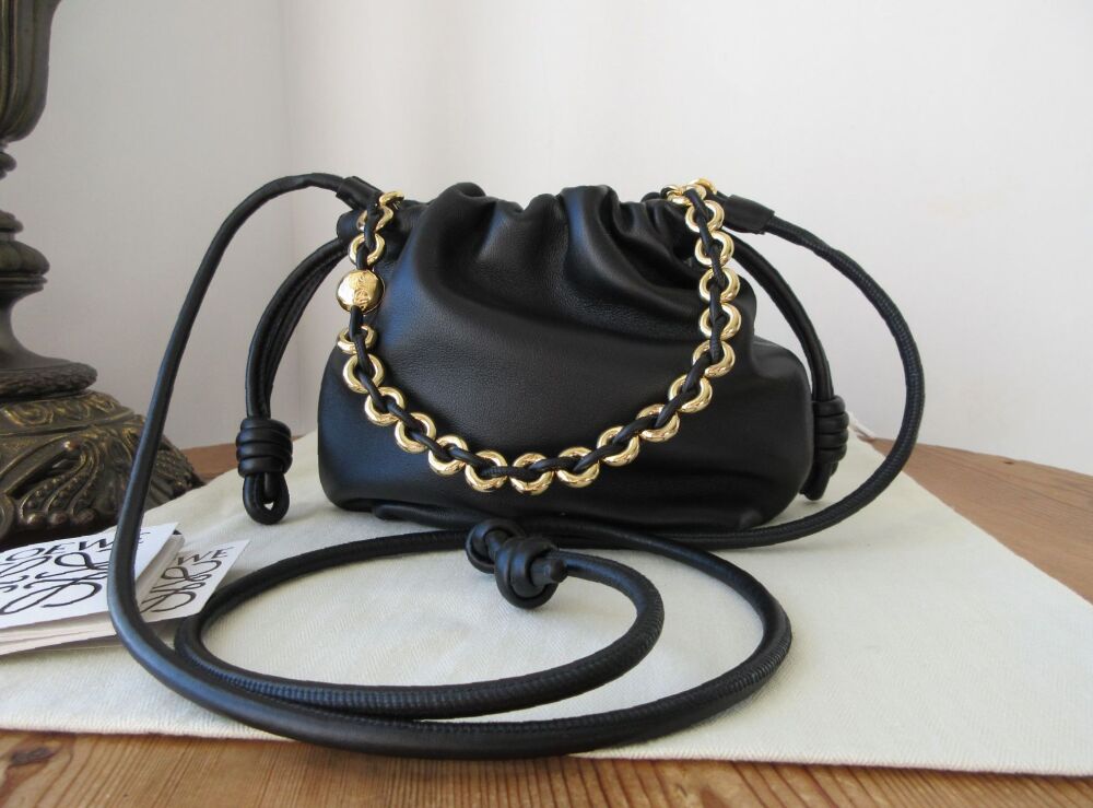 Loewe Mini Flamenco in Mellow Nappa Black Lambskin Loewe Mini Flamenco in Mellow Nappa Black Lambskin