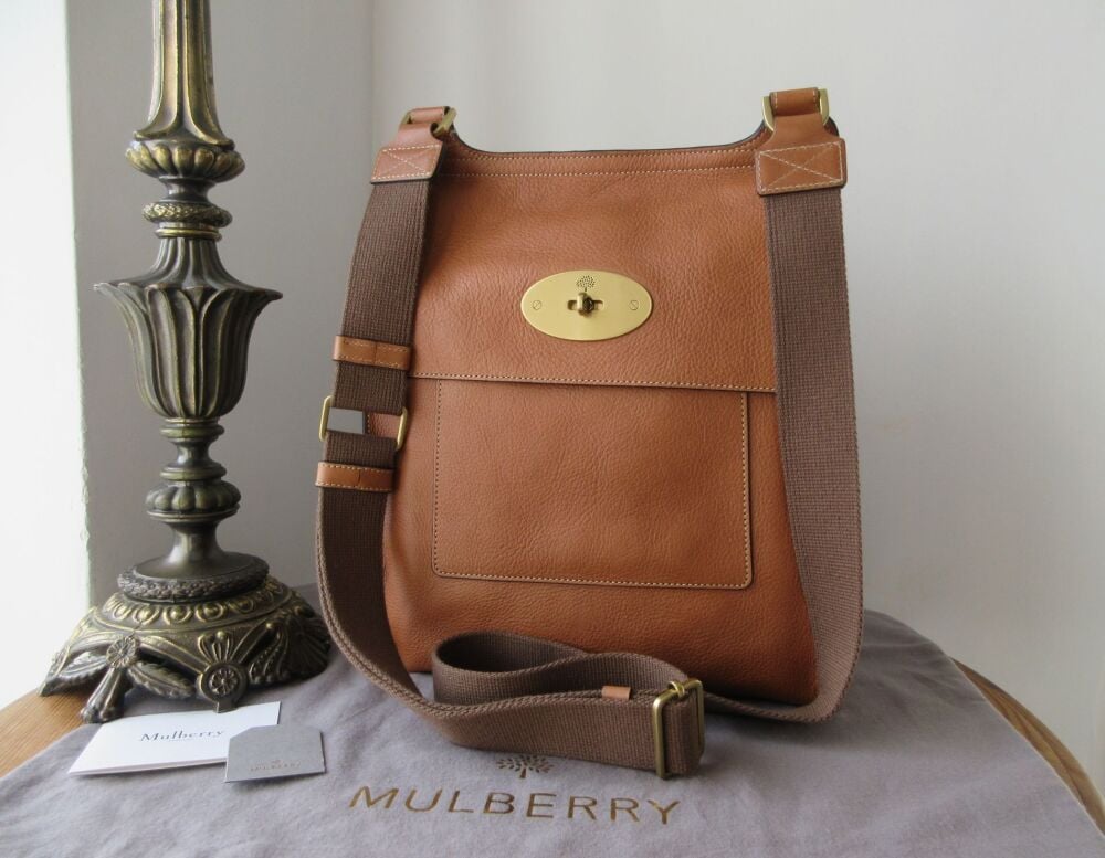 Mulberry Antony Large Messenger in Oak Natural Vegetable Tanned Leather