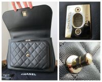 Chanel Medium Business Affinity Bag in Black Caviar with Gold Hardware