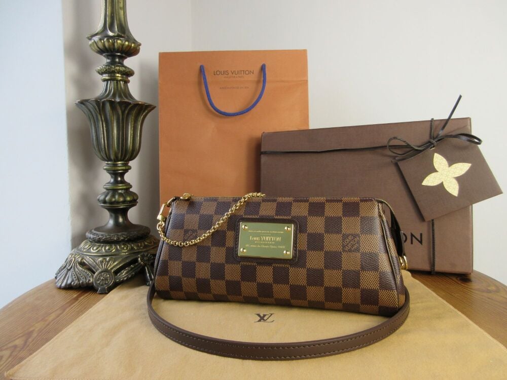 Louis Vuitton Eva Shoulder Clutch in Damier Ebene - As New