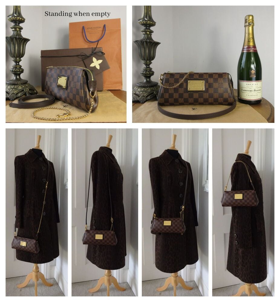 Louis Vuitton Eva Shoulder Clutch in Damier Ebene - As New