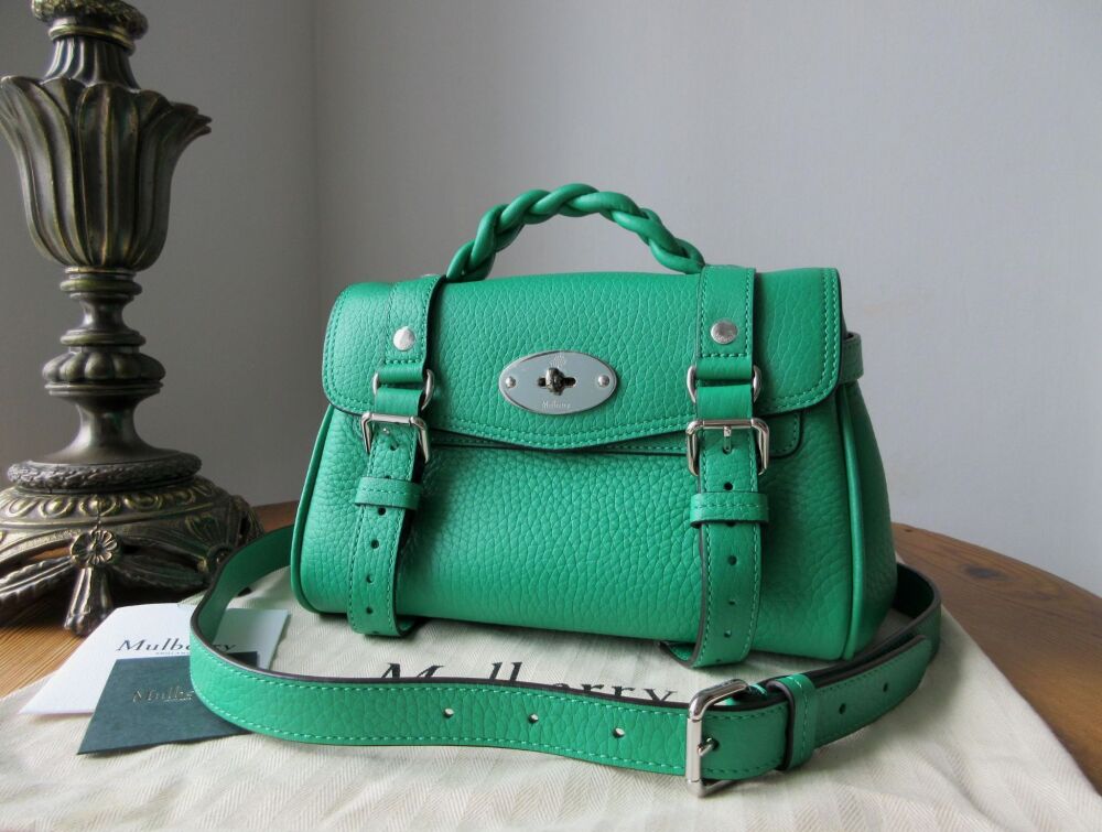 Mulberry Sustainable Icon Mini Alexa in Lawn Green Heavy Grain Leather - SOLD