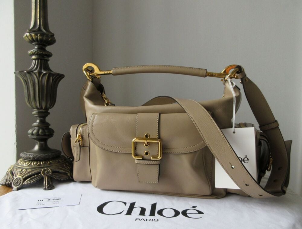Chloé Large Double Carry Camera Bag in Boyish Brown Shiny Leather - New*
