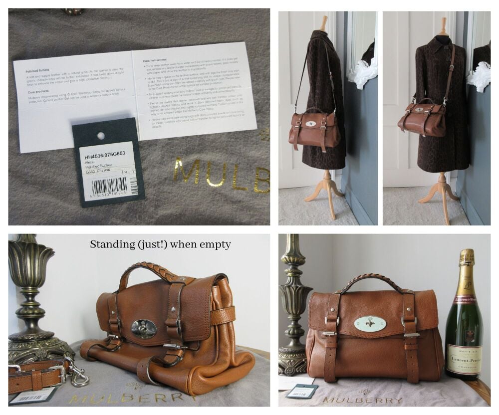Mulberry Classic Regular Alexa Satchel in Chestnut Polished Buffalo (Substandard) - SOLD