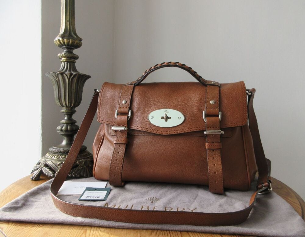 Mulberry Classic Regular Alexa Satchel in Chestnut Polished Buffalo (Substandard) - SOLD