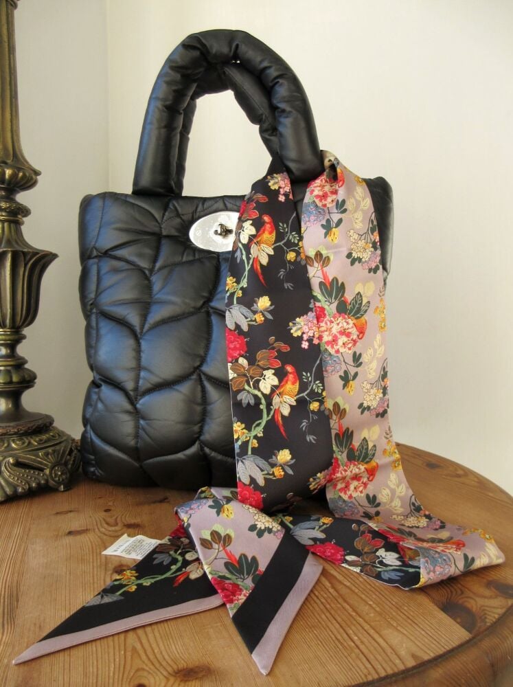 Mulberry V&A Limited Edition Parrot Print Medium Sized Twilly Scarf - New