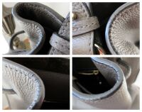 Mulberry Kensington Drawstring Satchel in Mole Grey Small Classic Grain