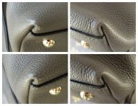 Mulberry Kensington Drawstring Satchel in Mole Grey Small Classic Grain