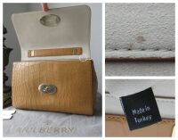 Mulberry Medium Lily in Camel Deep Embossed Croc Print Calfskin
