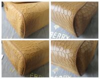 Mulberry Medium Lily in Camel Deep Embossed Croc Print Calfskin