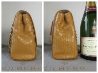 Mulberry Medium Lily in Camel Deep Embossed Croc Print Calfskin