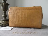 Mulberry Medium Lily in Camel Deep Embossed Croc Print Calfskin
