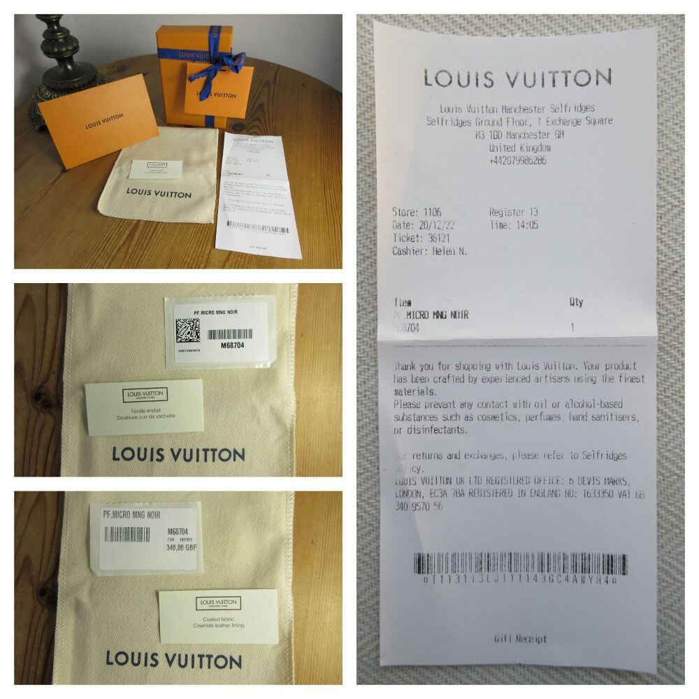 Louis Vuitton Micro Wallet in Monogram Noir