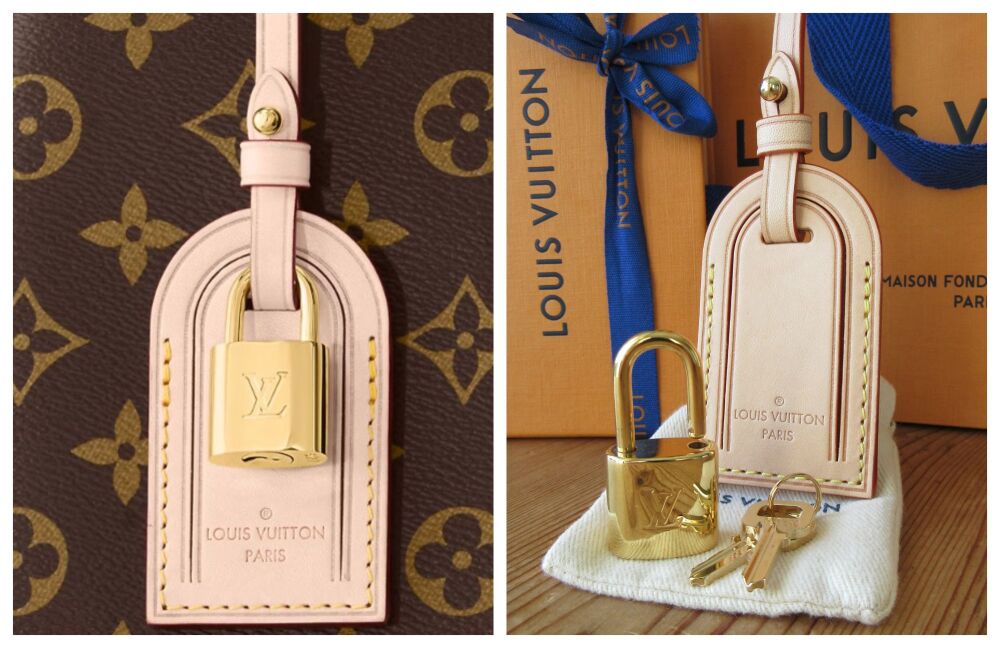 Louis Vuitton Luggage Tag in Calfskin Vachette with Padlock & Keys - New*