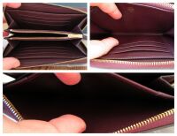 Mulberry Medium Zip Around Wallet in Oxblood Cross Grain Leather - New