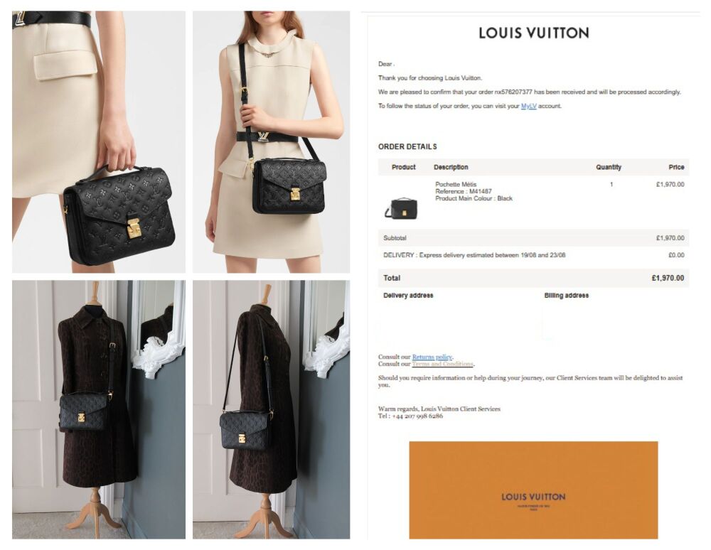 Louis Vuitton Pochette Métis in Monogram Empreinte Noir