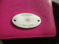 Mulberry Plaque Small ID Wallet in Mulberry Pink Glossy Goat