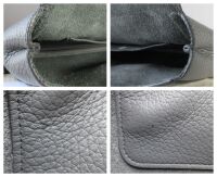 Mulberry Top Handle Medium Lily in Charcoal Heavy Grain with Shiny Silver H