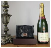 Mulberry Harriet Wallet in Nightshade Blue Spongy Patent Leather