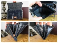 Mulberry Harriet Wallet in Nightshade Blue Spongy Patent Leather