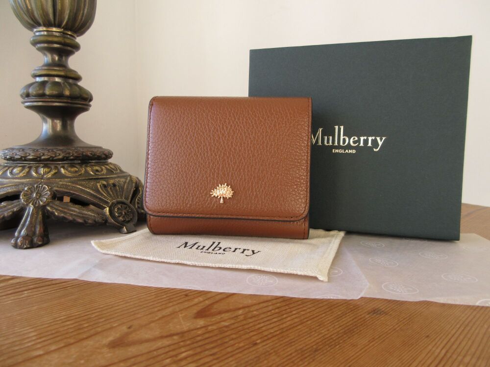 Mulberry Tree Small Continental French Purse in Oak Classic Grain - New*