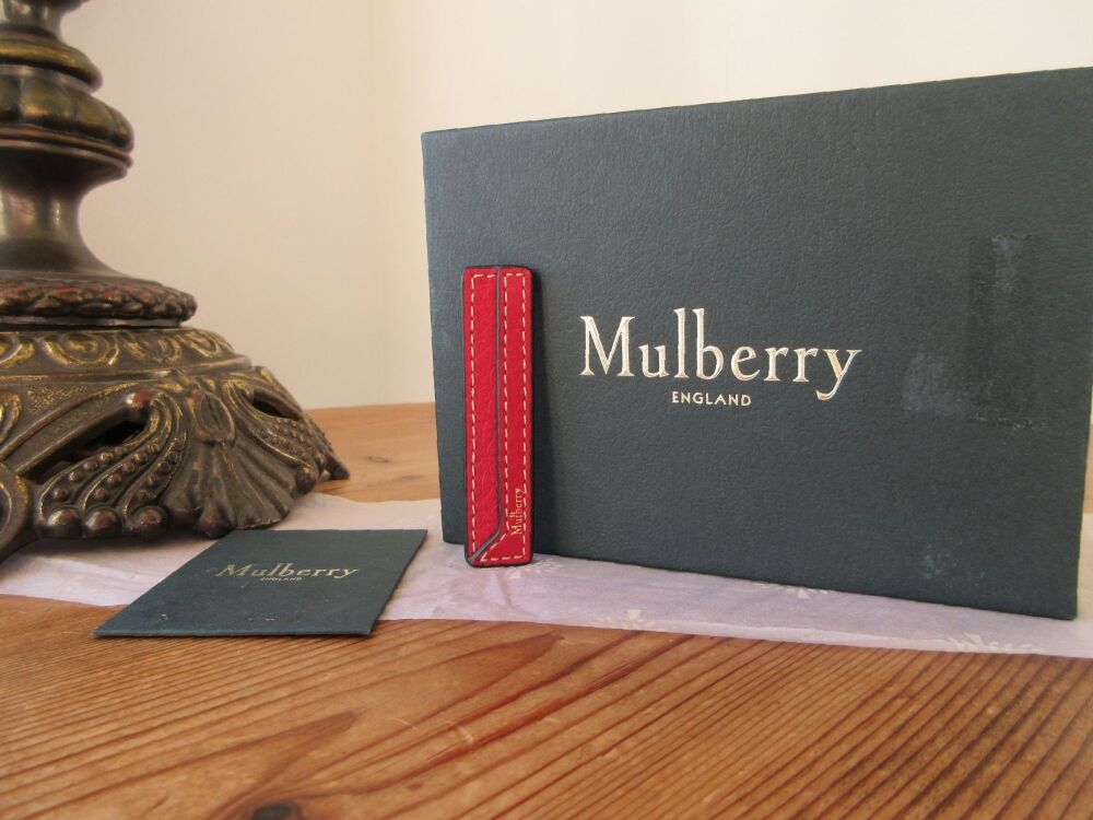Mulberry Alphabet Leather Sticker I in Scarlet Pebbled Grain - New*