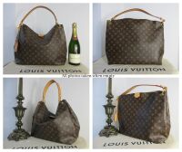 Louis Vuitton Graceful MM Hobo in Monogram Beige