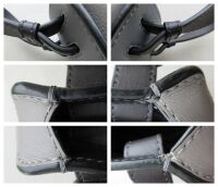 Loewe Small Hammock  Bag in Tricolor Taupe, Grey & Black Calfskin