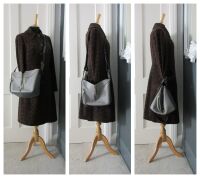 Loewe Small Hammock  Bag in Tricolor Taupe, Grey & Black Calfskin