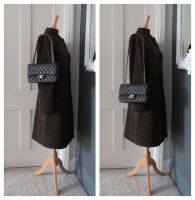 Chanel Timeless Classic Medium 2.55 Double Flap in Black Lambskin with Gold