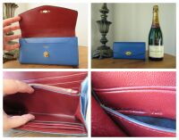 Mulberry Darley Continental Wallet in Porcelain Blue Small Classic Grain