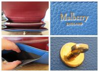Mulberry Darley Continental Wallet in Porcelain Blue Small Classic Grain