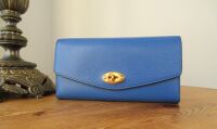 Mulberry Darley Continental Wallet in Porcelain Blue Small Classic Grain