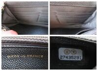 Chanel Wallet on Chain WOC in Chevron Quilted Gunmetal Caviar