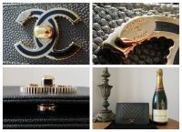 Chanel Wallet on Chain WOC in Chevron Quilted Gunmetal Caviar