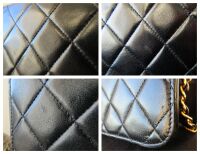 Chanel Vintage Clutch with Chain CWC in Black Lambskin with 24K Gold Hardwa