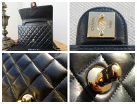 Chanel Vintage Clutch with Chain CWC in Black Lambskin with 24K Gold Hardwa