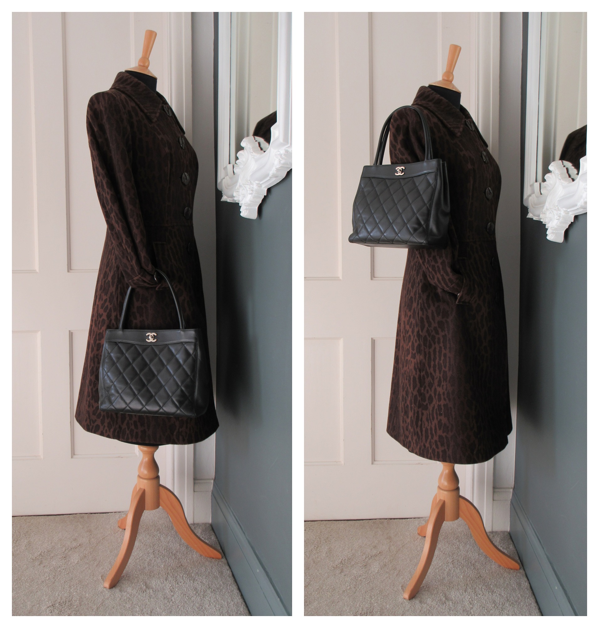 Chanel Vintage Small Tote in Black Quilted Calfskin1.jpg