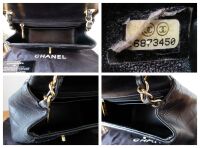 Chanel Classic Mini Square Flap in Black Lambskin with Gold Hardware