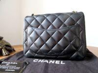 Chanel Classic Mini Square Flap in Black Lambskin with Gold Hardware