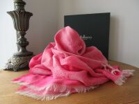 Mulberry Tamara Large Square Scarf in Mulberry Pink Superfine Cotton