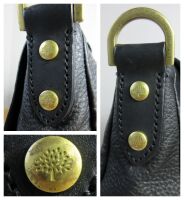 Mulberry Small Effie Satchel in Black Spongy Pebbled Leather