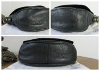 Mulberry Small Effie Satchel in Black Spongy Pebbled Leather