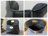 Mulberry Classic Postmans Locked Cosmetic Pouch in Black Natural Vegetable 