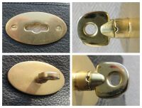 Mulberry Classic Postmans Locked Cosmetic Pouch in Black Natural Vegetable 