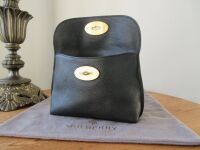 Mulberry Classic Postmans Locked Cosmetic Pouch in Black Natural Vegetable 