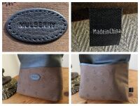 Mulberry Classic Postmans Locked Cosmetic Pouch in Black Natural Vegetable 