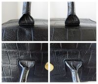 Mulberry Classic Bayswater in Black Croc Printed Vegetable Tanned Leather